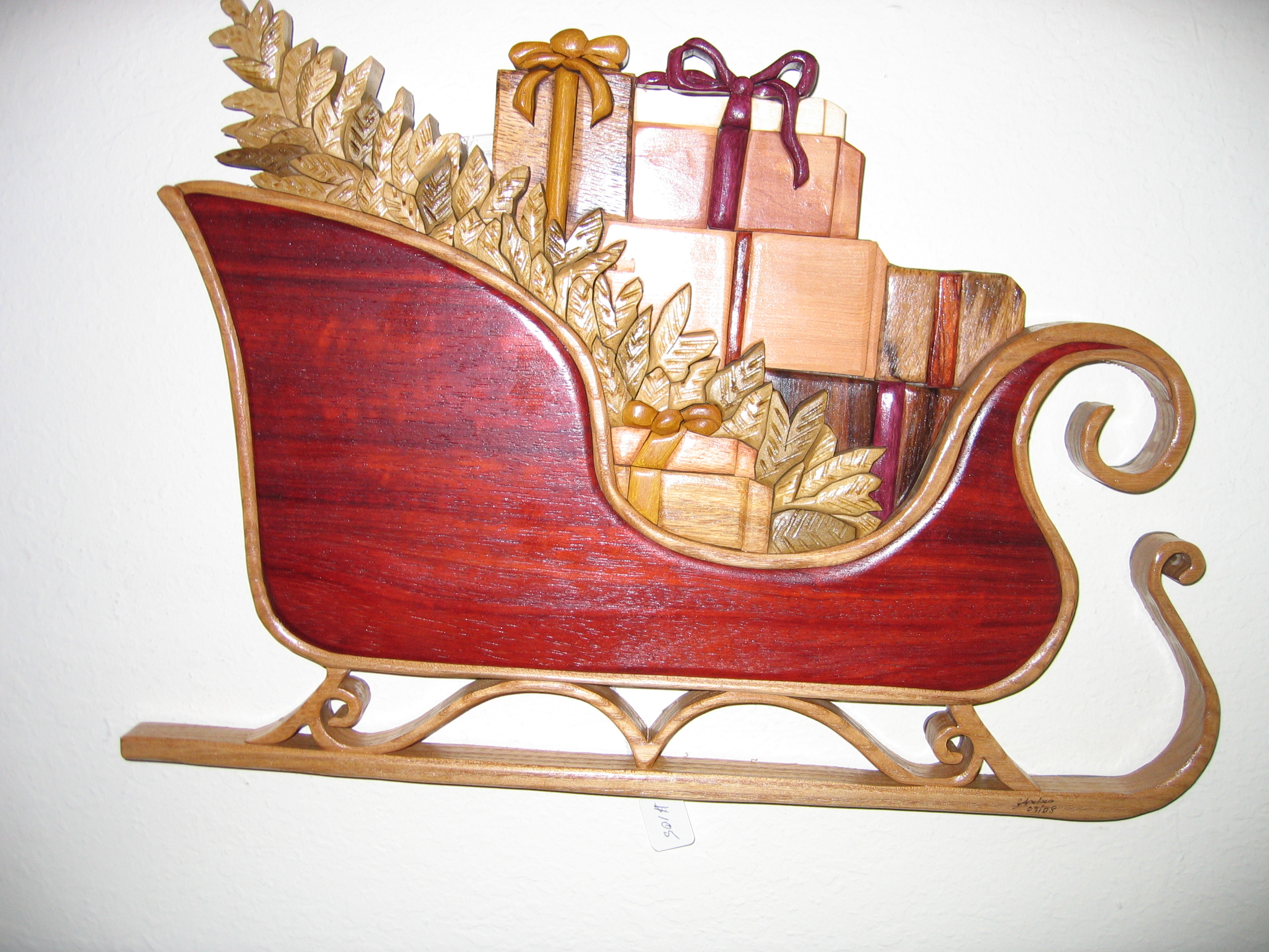 wooden santa sleigh